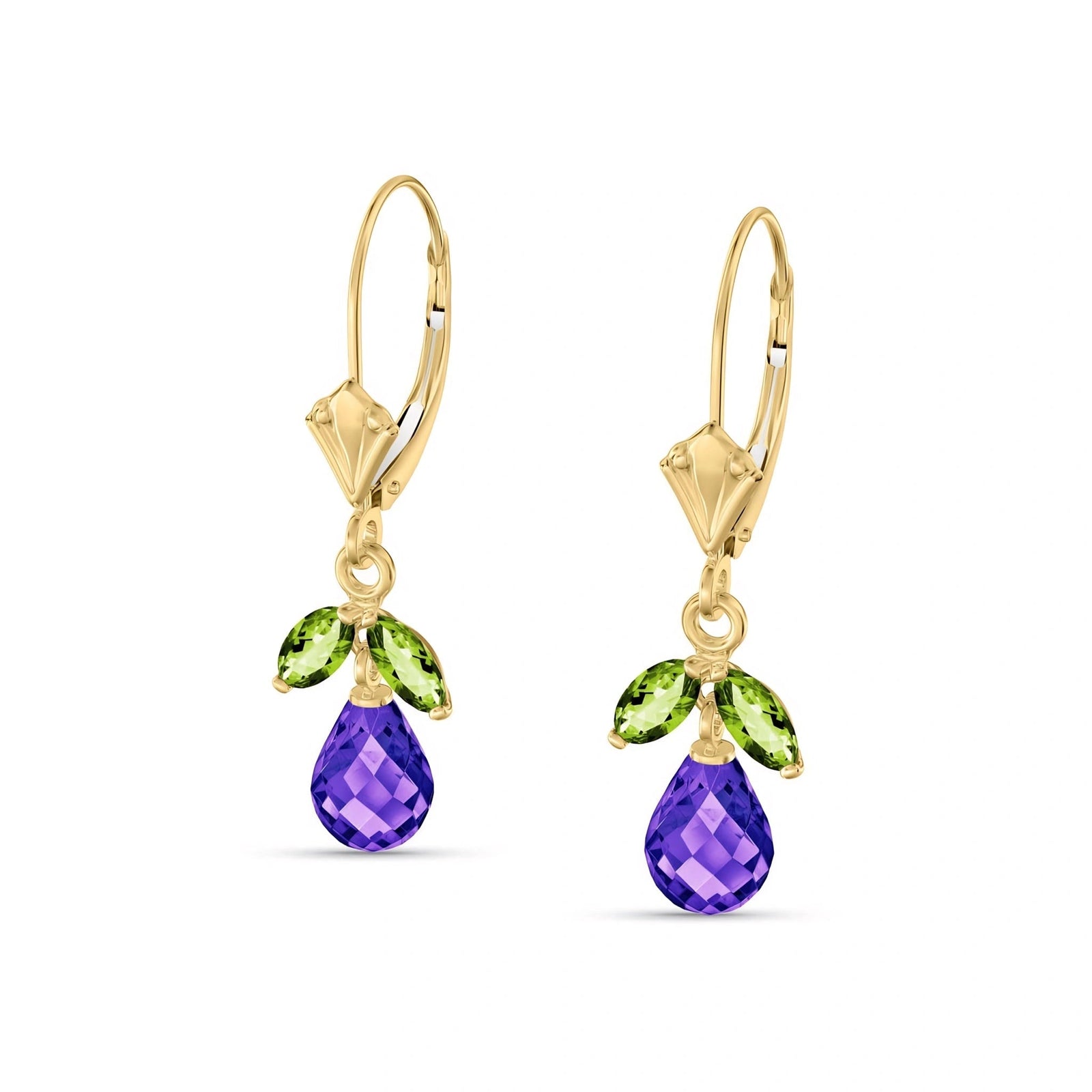 Yellow Gold Peridot & Amethyst — Liletta
