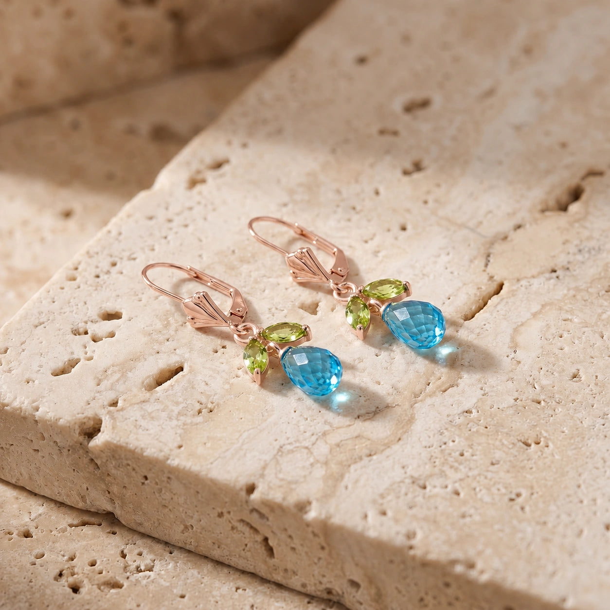 Rose Gold Peridot & Blue Topaz — Liletta