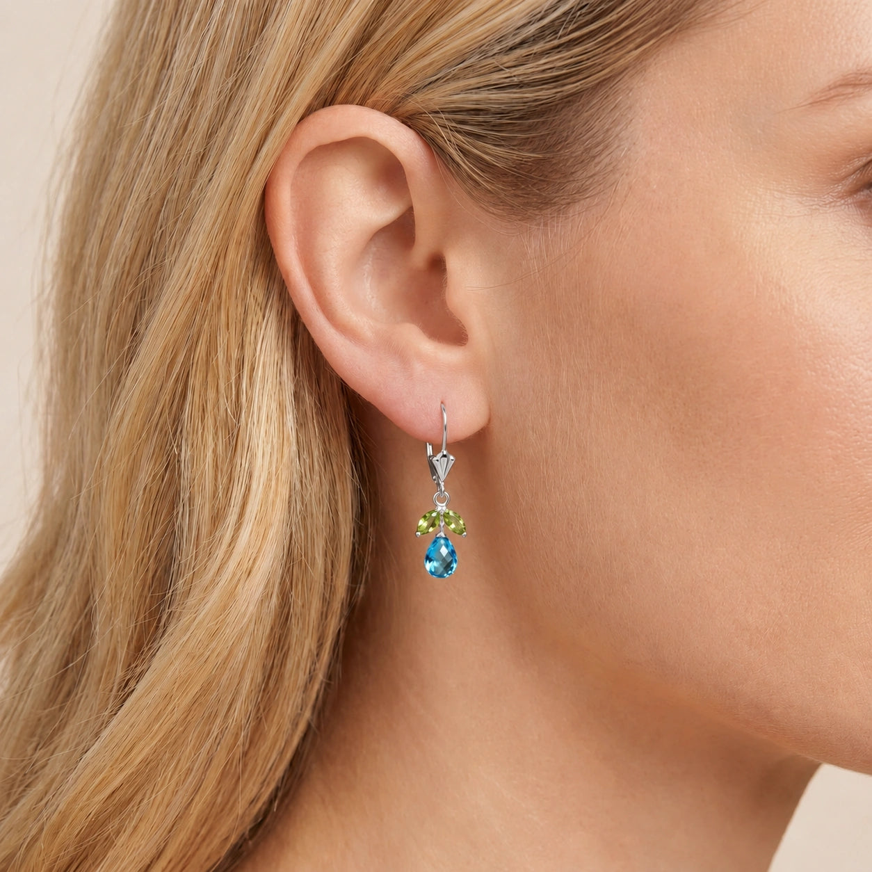 White Gold Peridot & Blue Topaz — Liletta