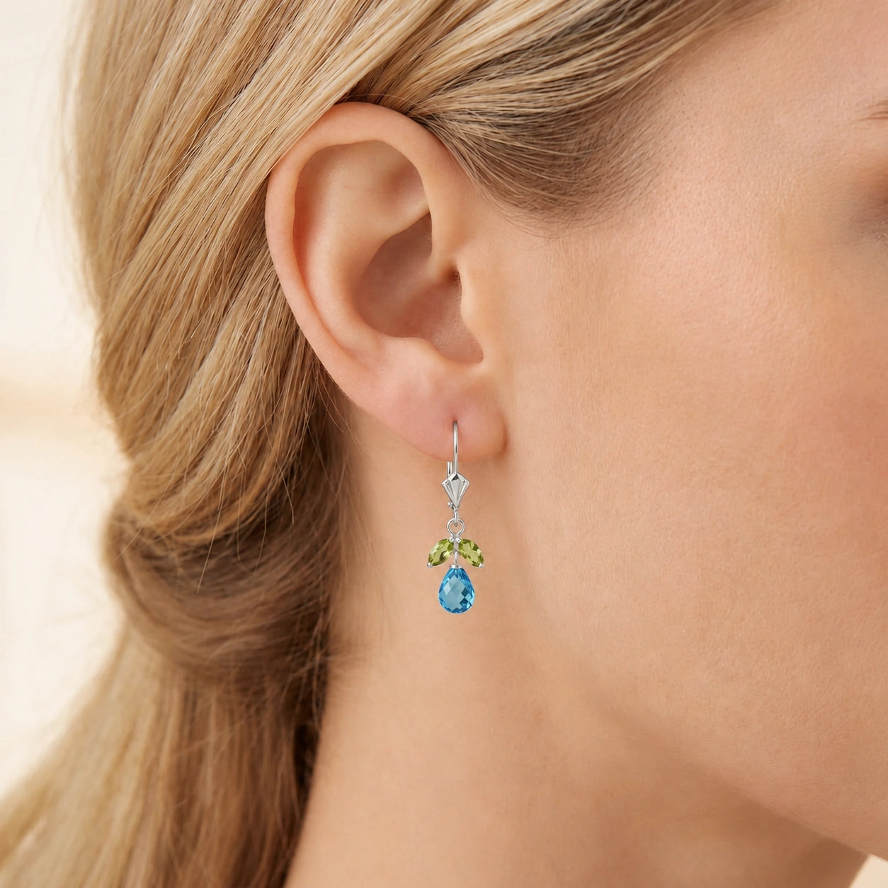 White Gold Peridot & Blue Topaz — Liletta
