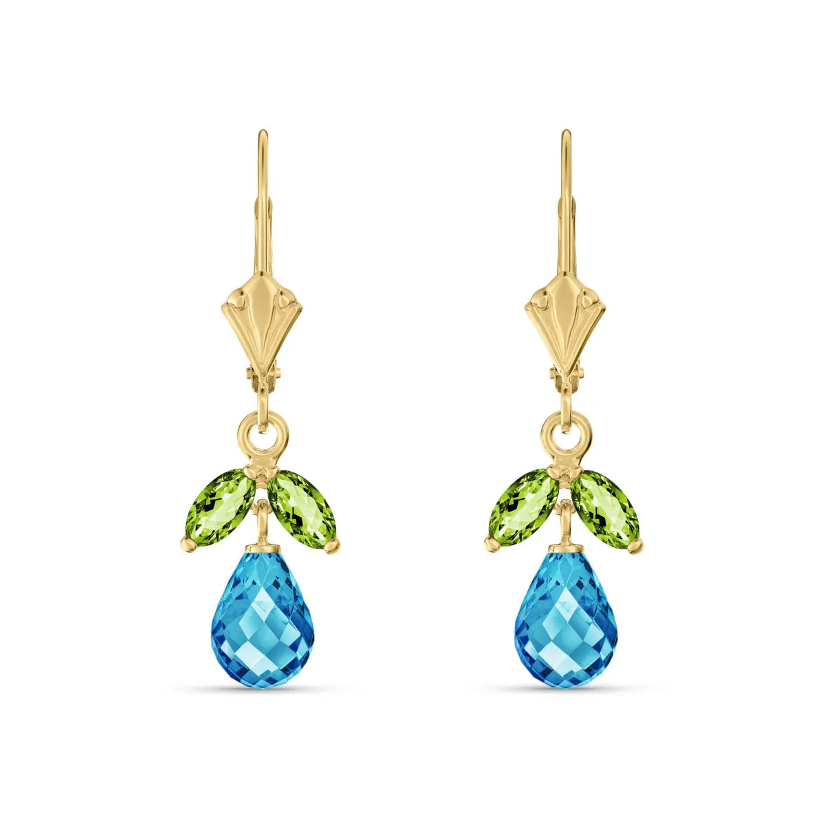 Yellow Gold Peridot & Blue Topaz — Liletta