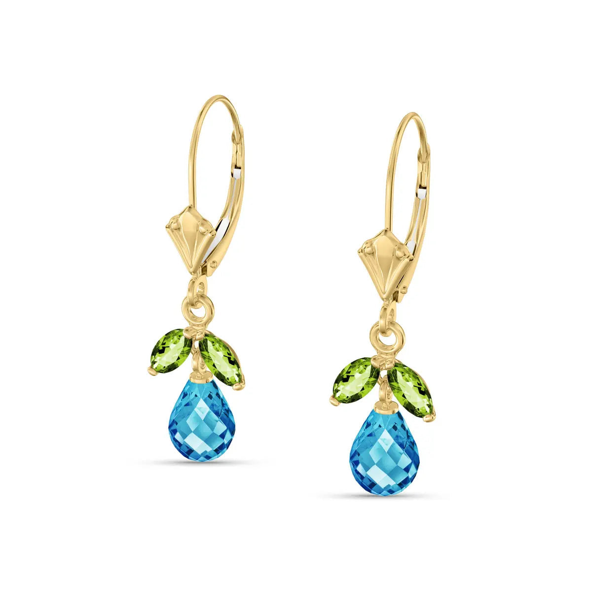 Yellow Gold Peridot & Blue Topaz — Liletta