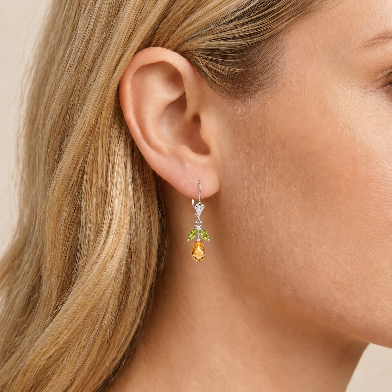 White Gold Peridot & Citrine — Liletta