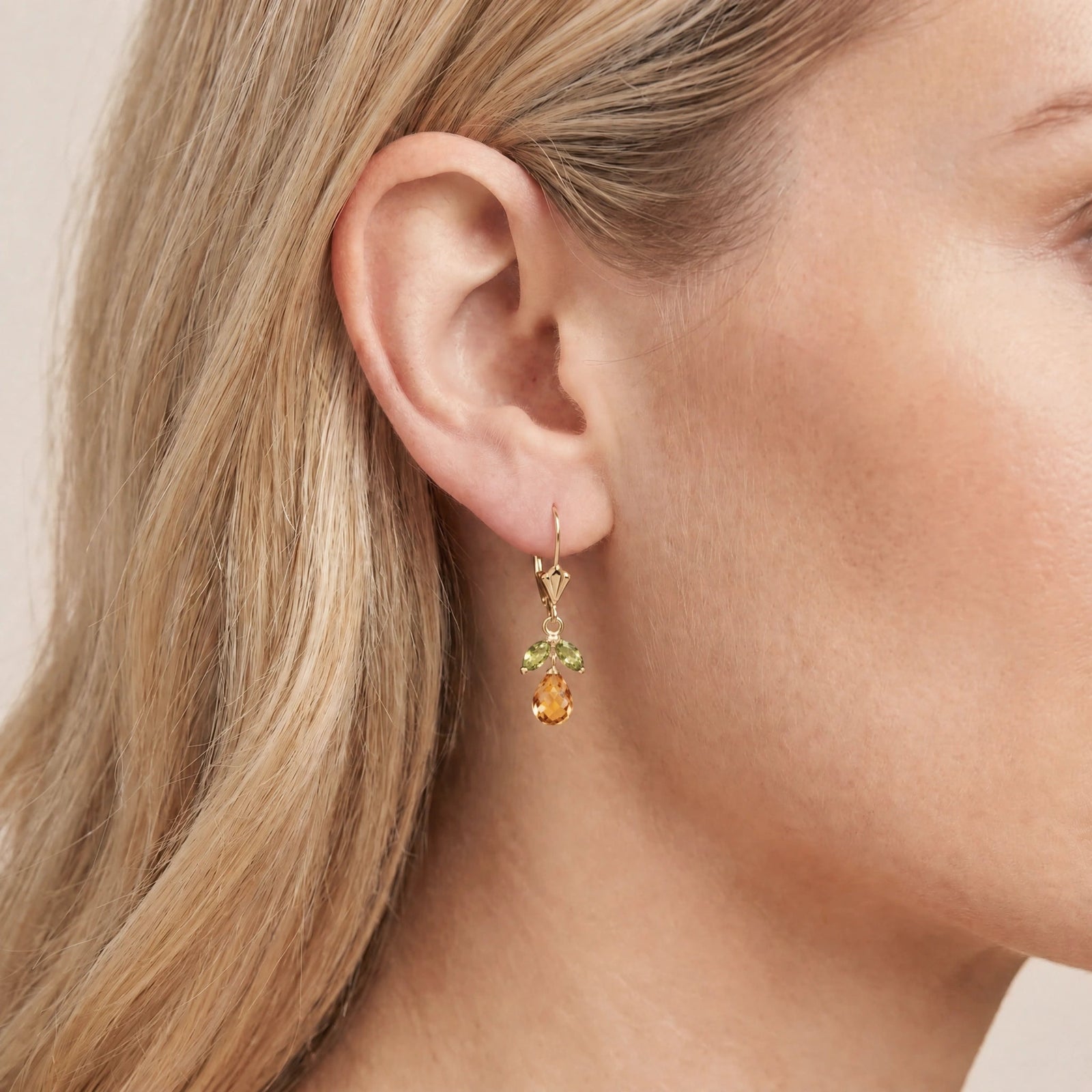 Yellow Gold Peridot & Citrine — Liletta