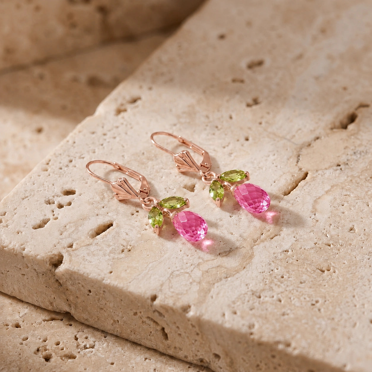 Rose Gold Peridot & Pink Topaz — Liletta