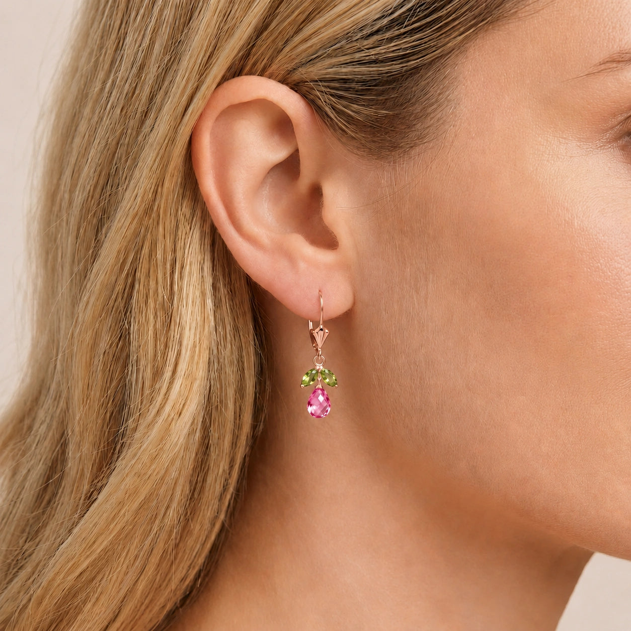 Rose Gold Peridot & Pink Topaz — Liletta