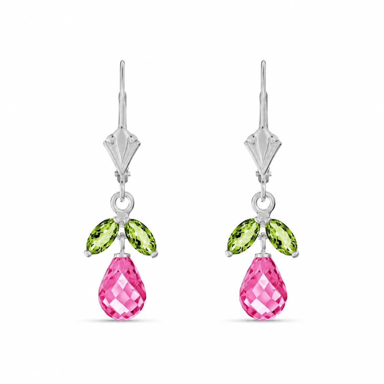 White Gold Peridot & Pink Topaz — Liletta