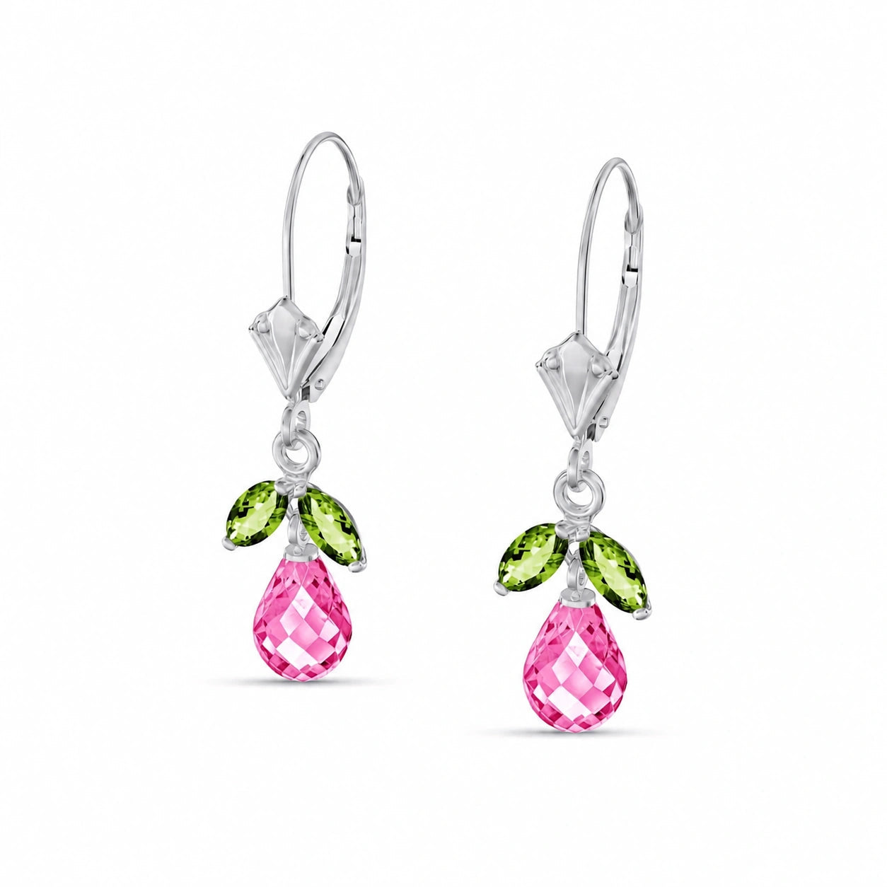 White Gold Peridot & Pink Topaz — Liletta