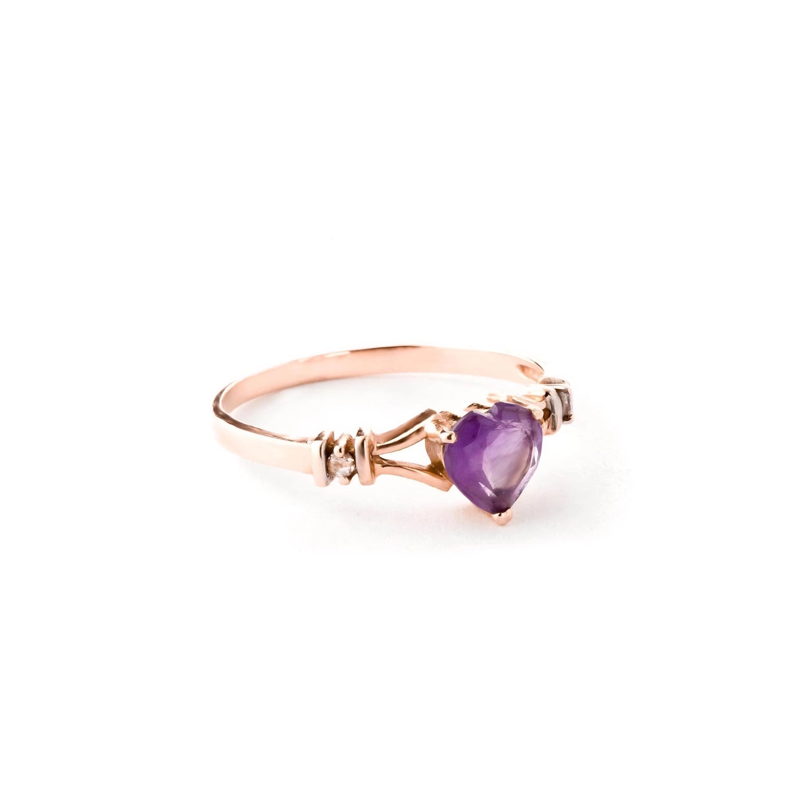 Rose Gold Aura Ring Amethyst 10K — Loredana
