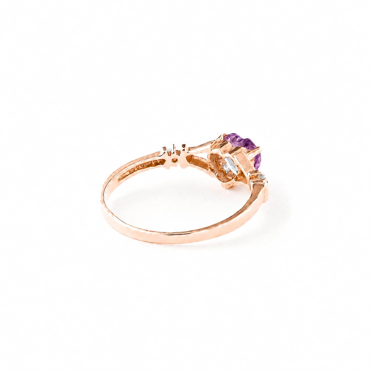 Rose Gold Aura Ring Amethyst 10K — Loredana