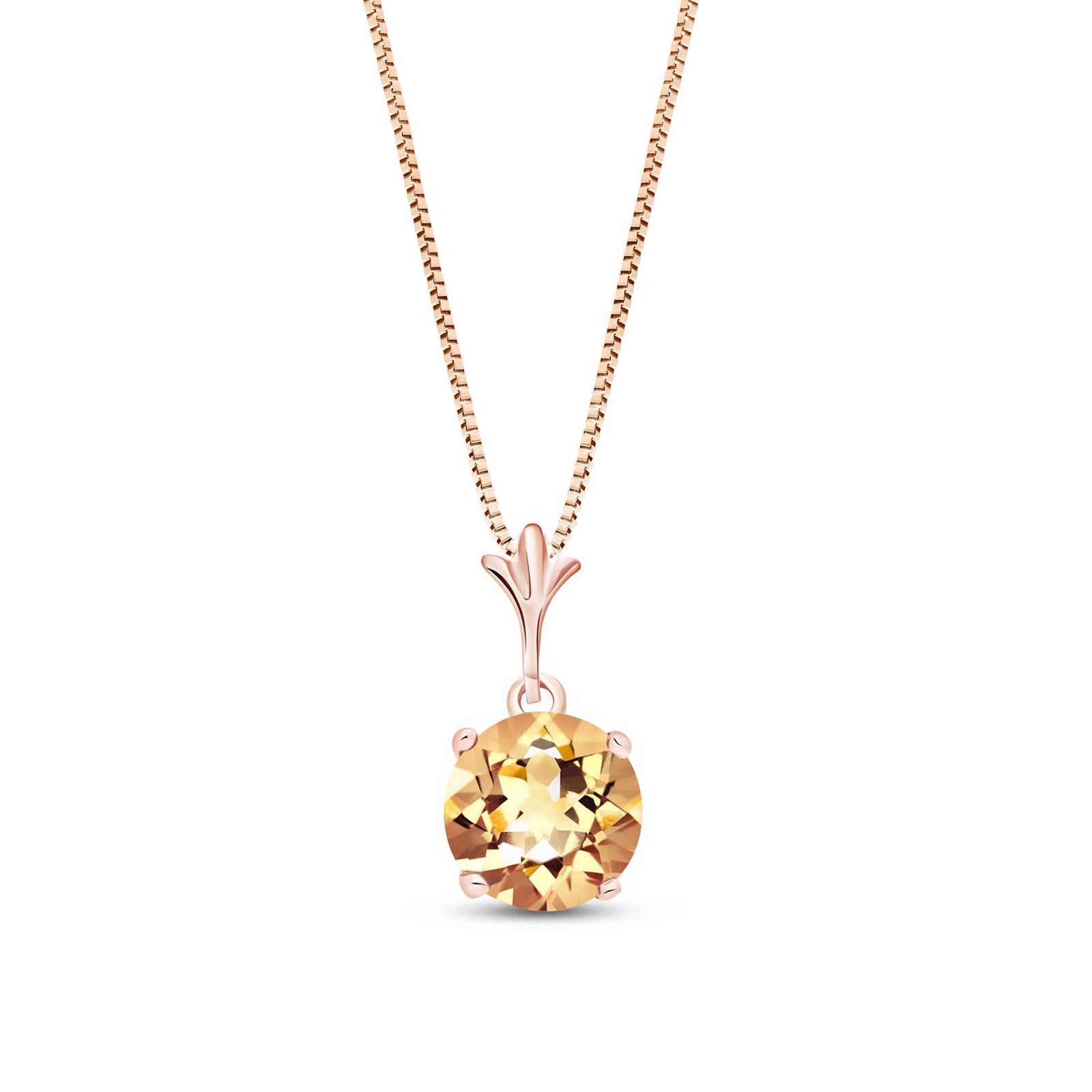 Rose Gold Petal Rose Necklace Garnet 10K — Liliana
