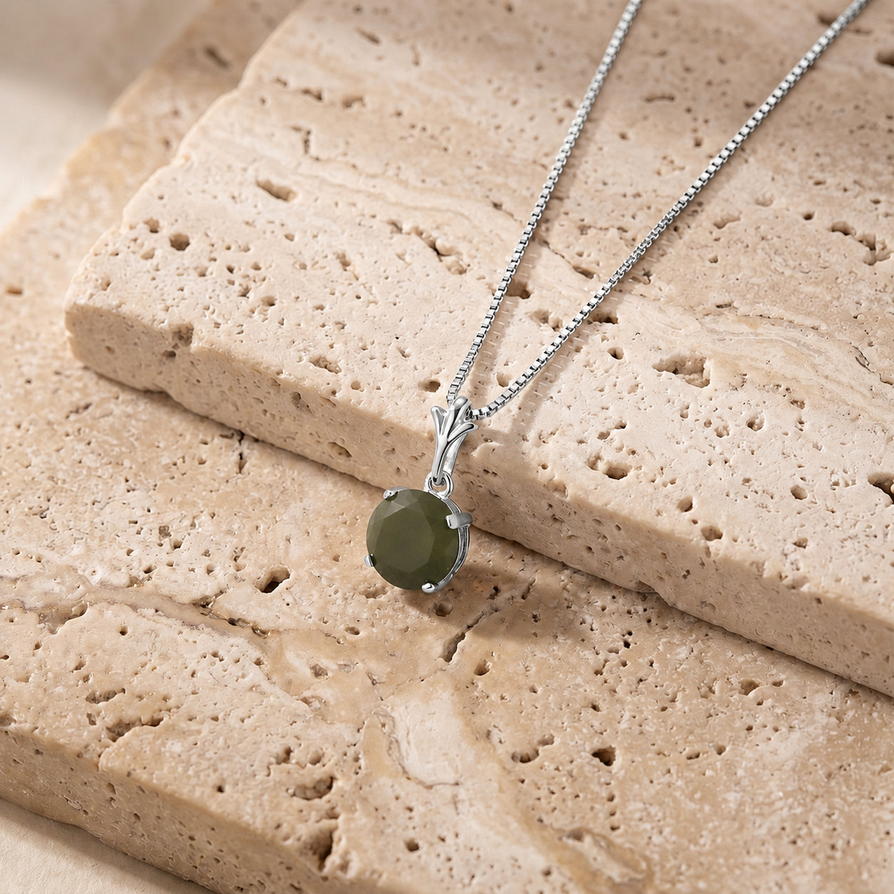 White Gold Petal Rose Necklace Citrine 10K — Liliana