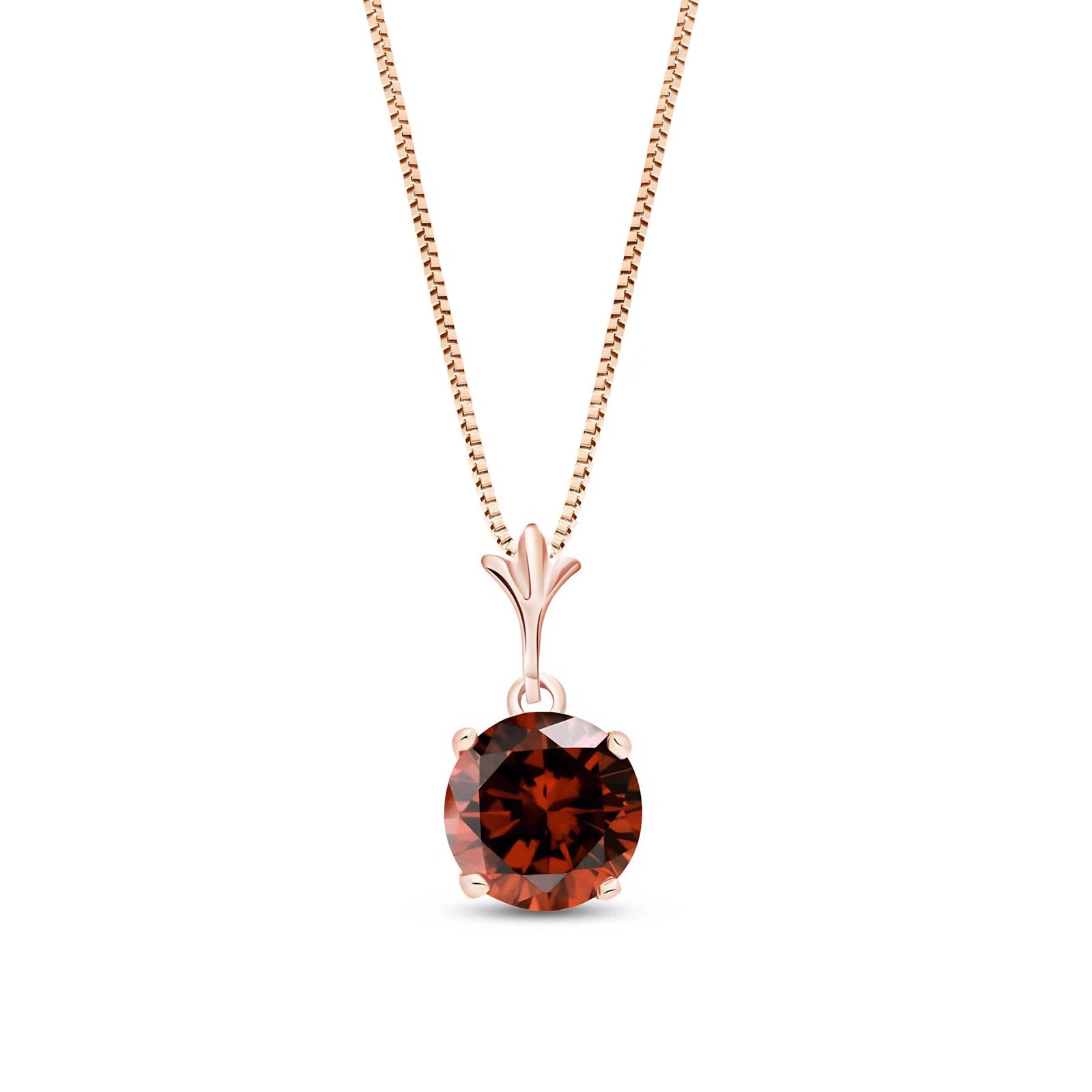 Rose Gold Petal Rose Necklace Pink Topaz 10K — Liliana