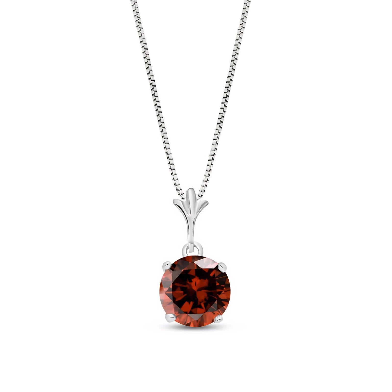 White Gold Petal Rose Necklace Pink Topaz 10K — Liliana