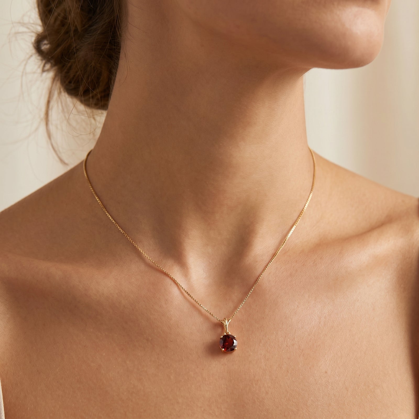 Yellow Gold Petal Rose Necklace Pink Topaz 10K — Liliana