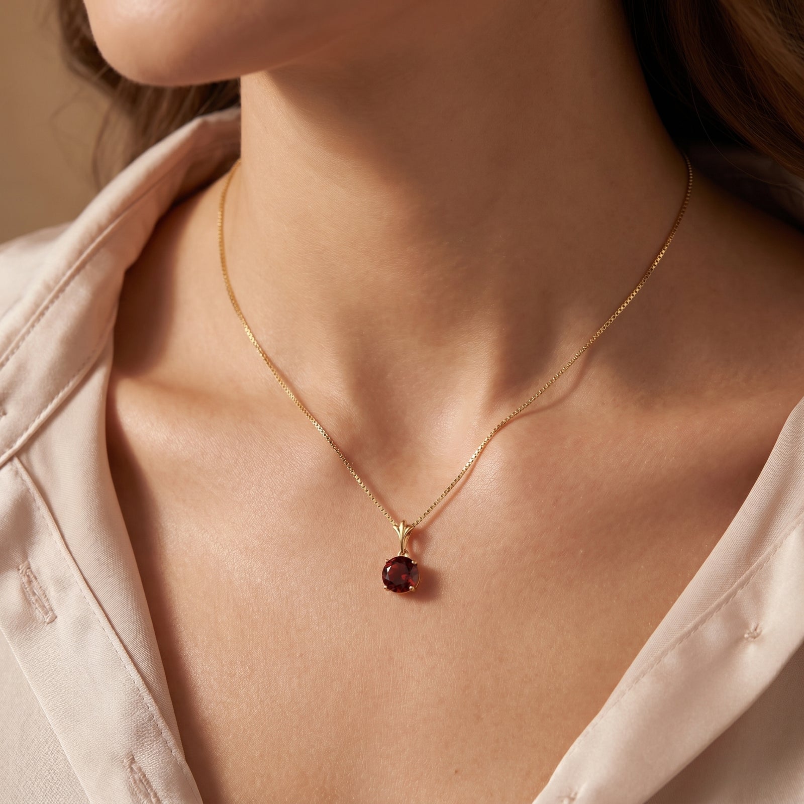 Yellow Gold Petal Rose Necklace Pink Topaz 10K — Liliana