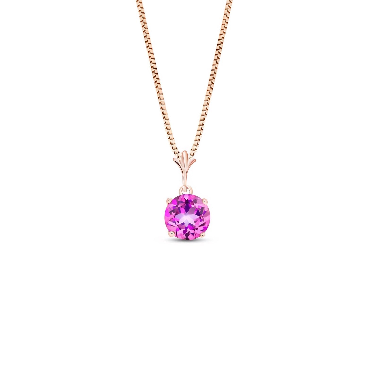 Rose Gold Petal Rose Necklace Ruby 10K — Liliana