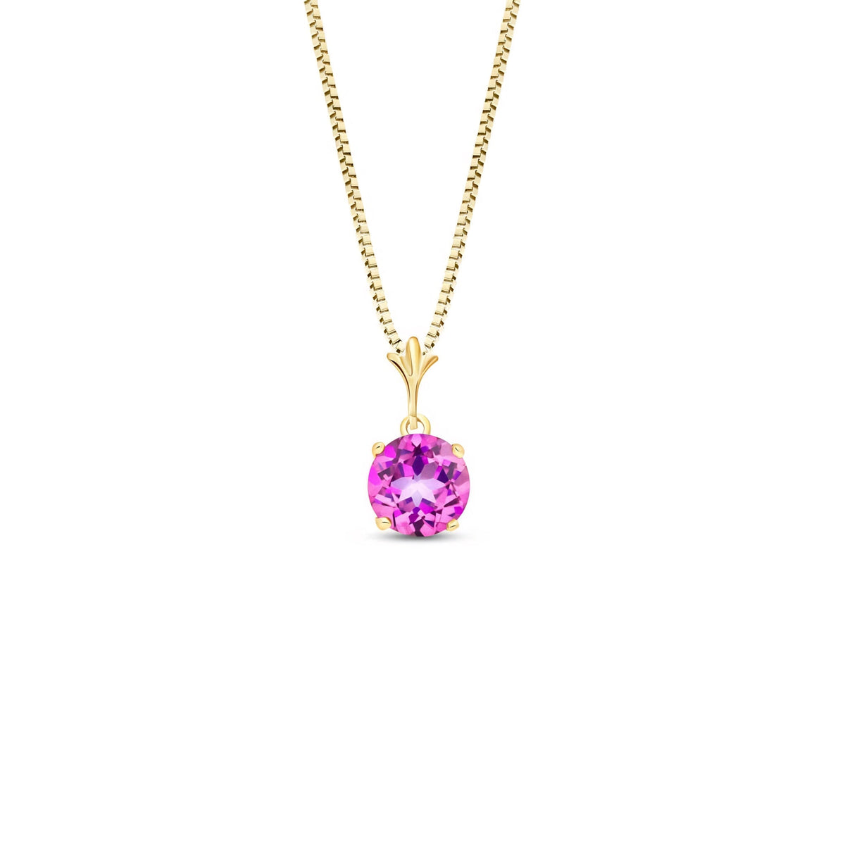 Yellow Gold Petal Rose Necklace Ruby 10K — Liliana