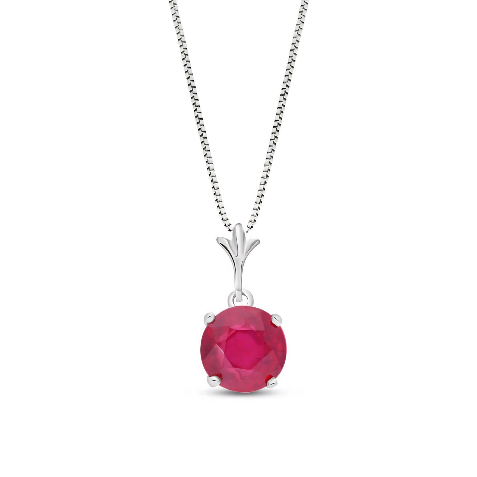 White Gold Petal Rose Necklace Sapphire 10K — Liliana