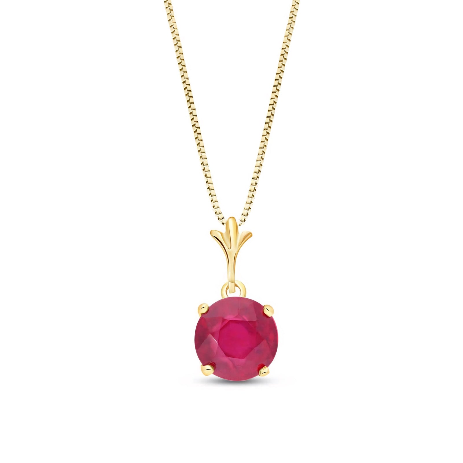 Yellow Gold Petal Rose Necklace Sapphire 10K — Liliana