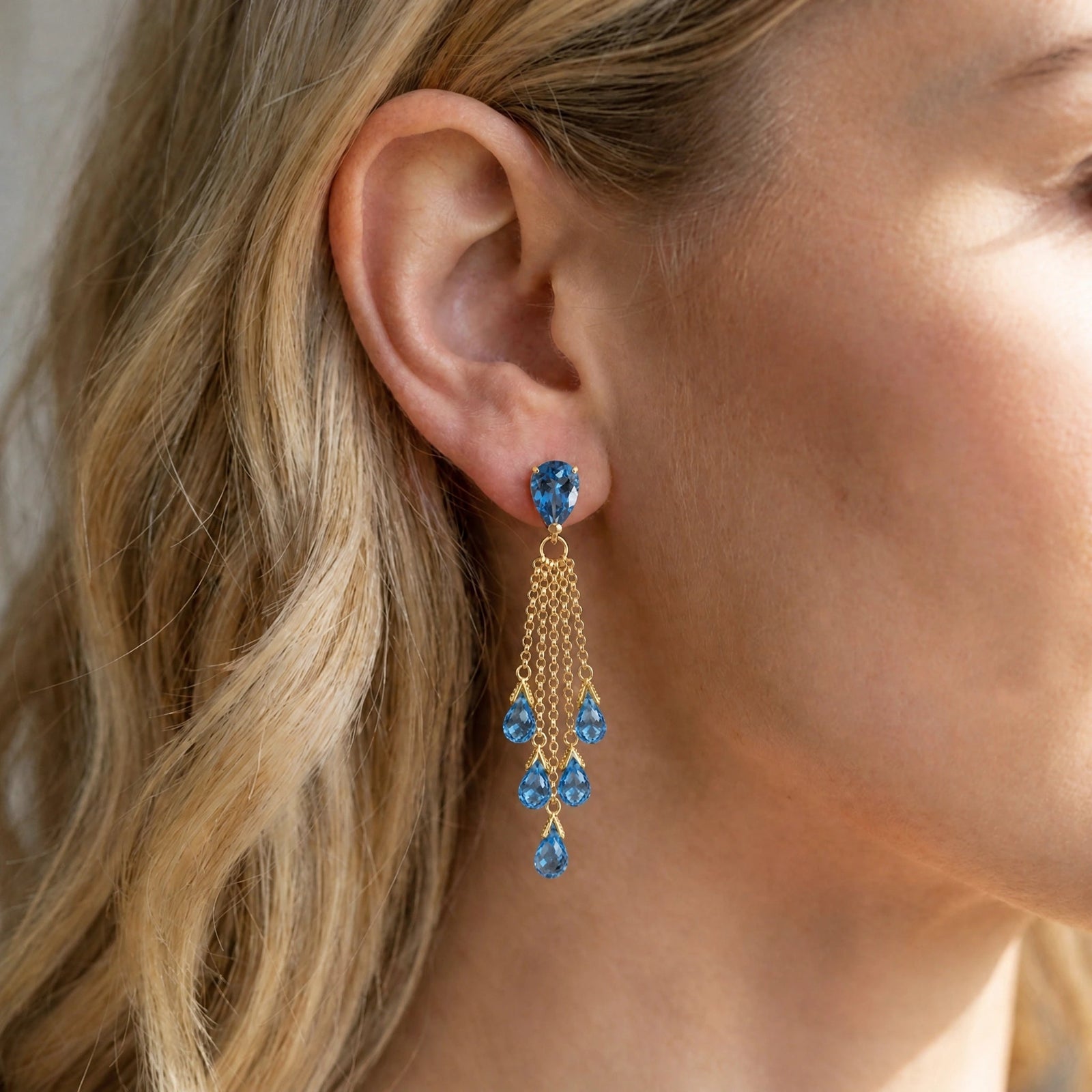 Yellow Gold Blue Topaz — Mariaermenegilda