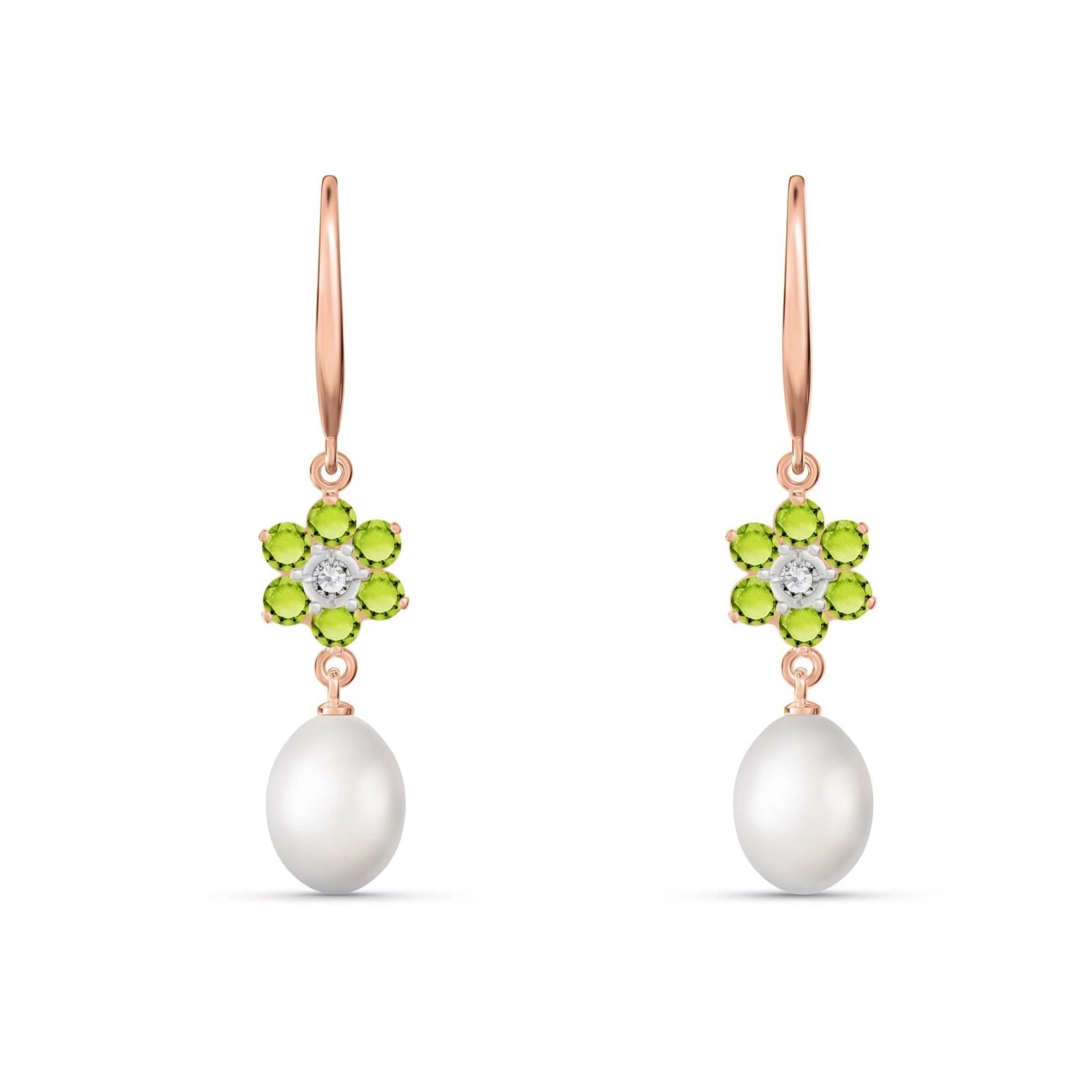 Rose Gold Celeste Earrings Multi-Gemstone 10K — Giuseppa