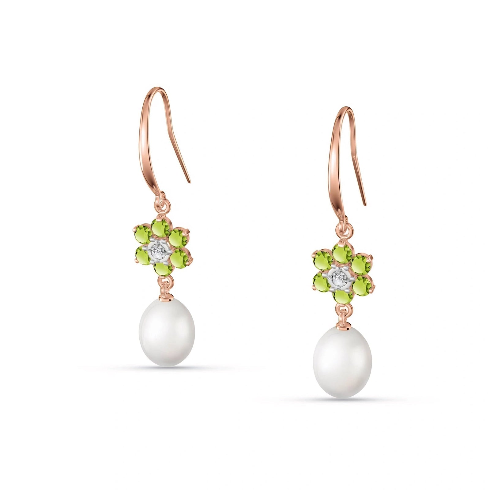 Rose Gold Celeste Earrings Multi-Gemstone 10K — Giuseppa