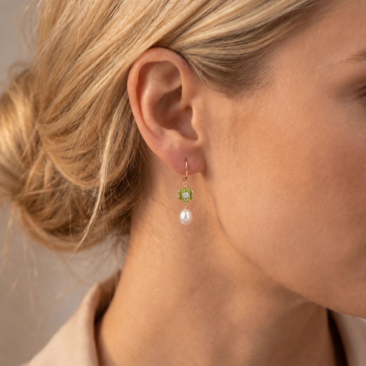 Rose Gold Celeste Earrings Multi-Gemstone 10K — Giuseppa