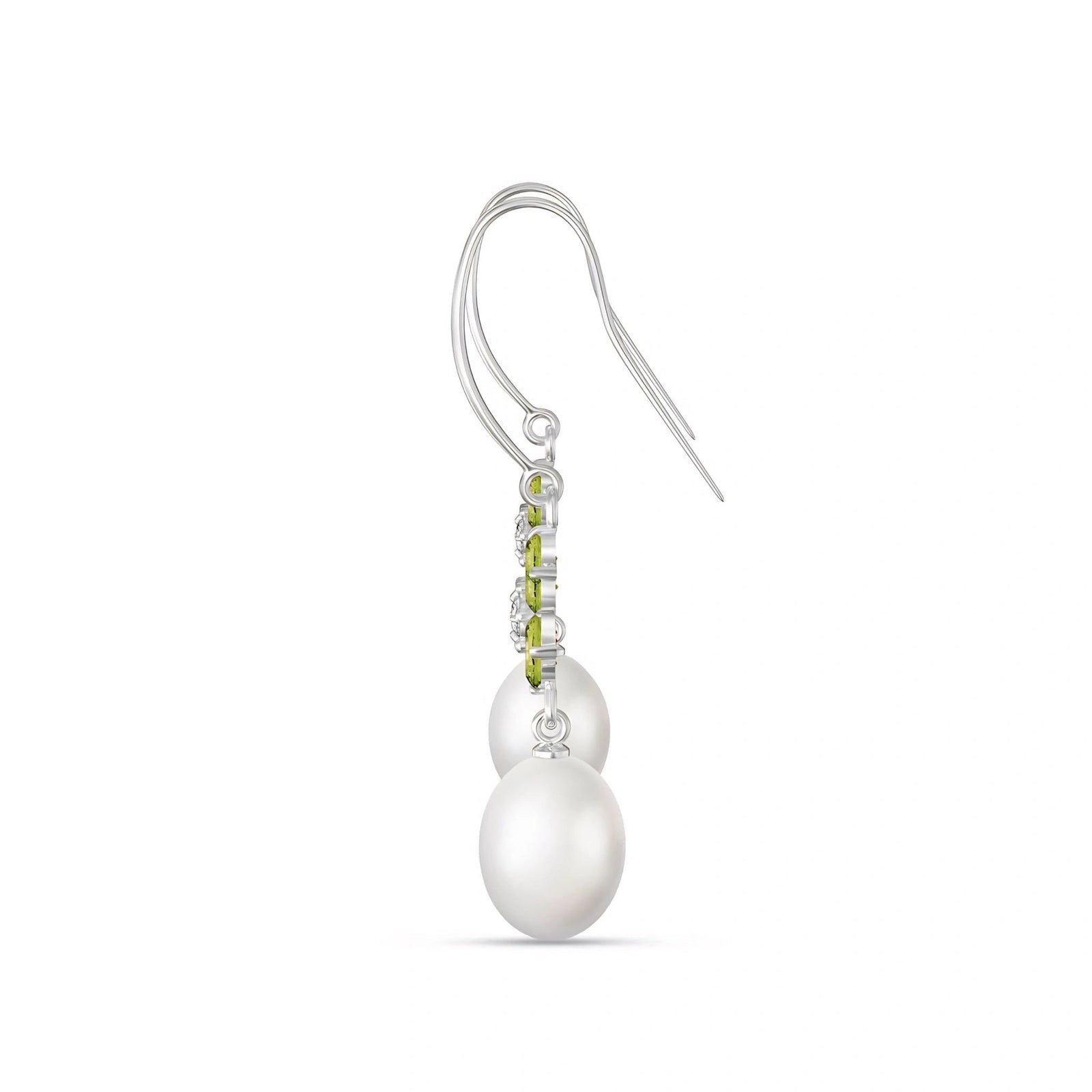 White Gold Celeste Earrings Multi-Gemstone 10K — Giuseppa