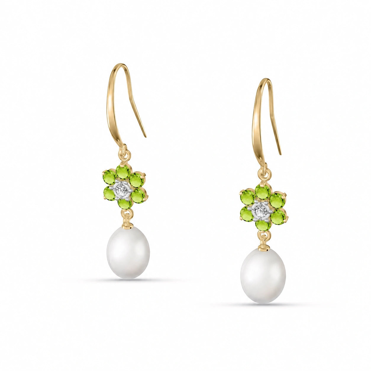 Yellow Gold Celeste Earrings Multi-Gemstone 10K — Giuseppa