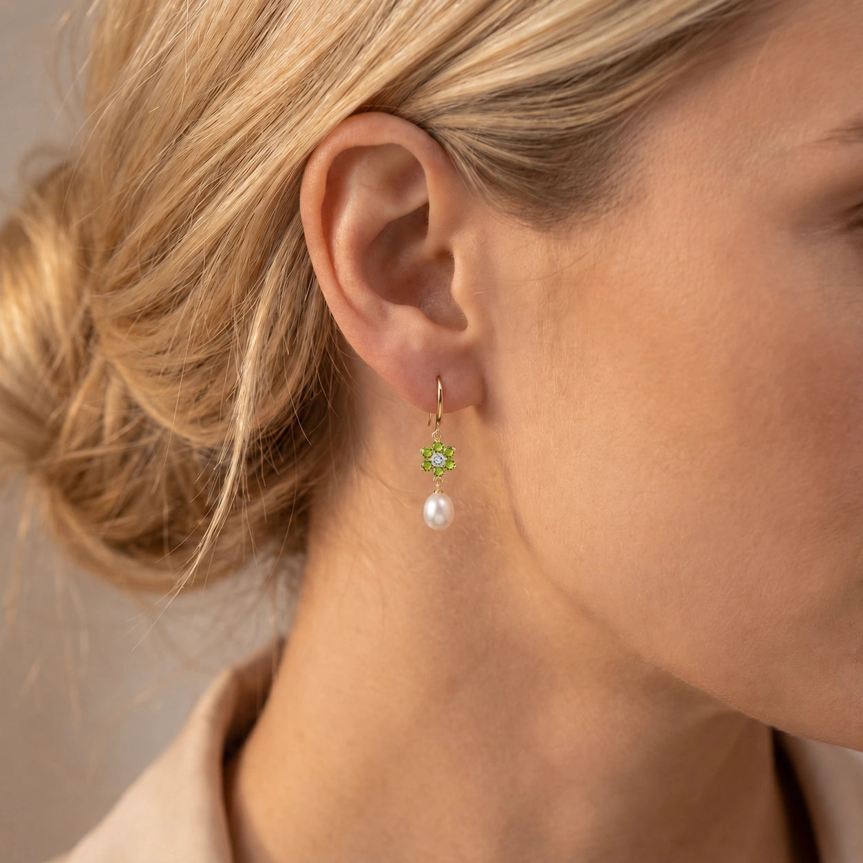 Yellow Gold Celeste Earrings Multi-Gemstone 10K — Giuseppa