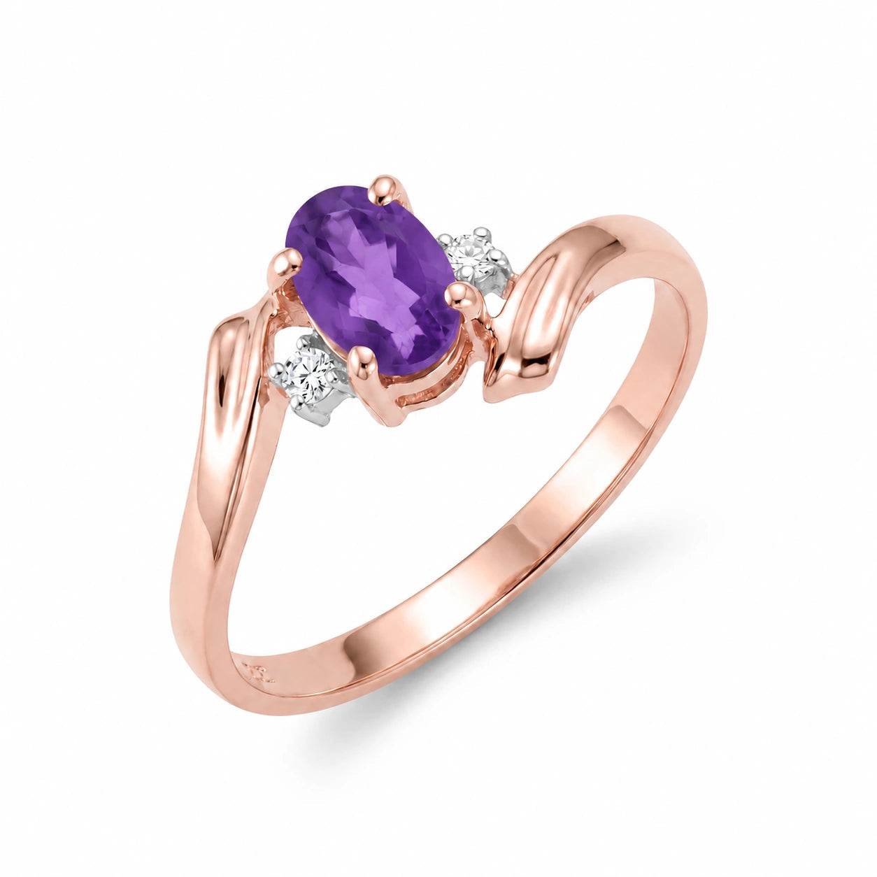 Rose Gold Diamond & Amethyst — Annabella