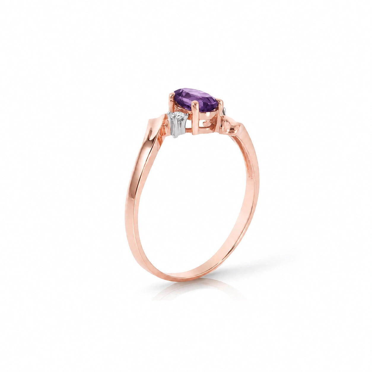 Rose Gold Diamond & Amethyst — Annabella