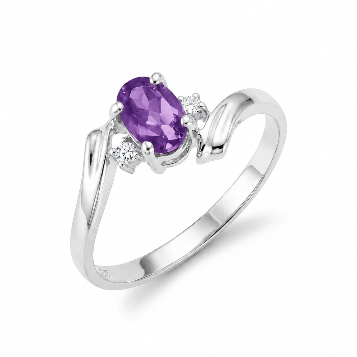 White Gold Diamond & Amethyst — Annabella