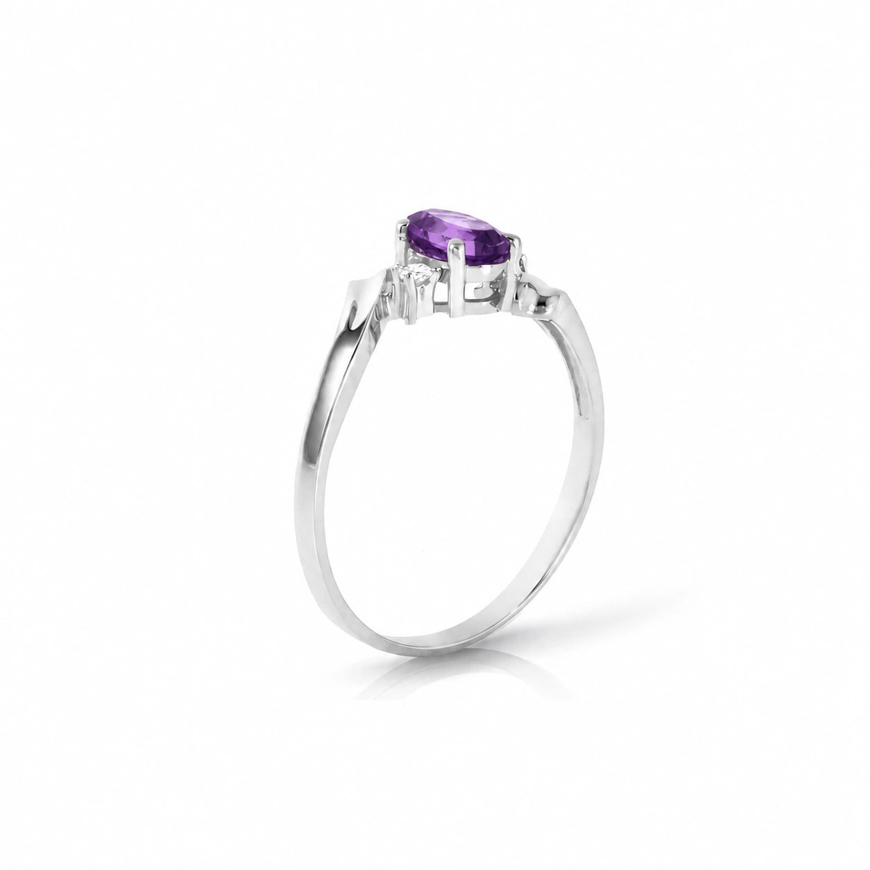 White Gold Diamond & Amethyst — Annabella