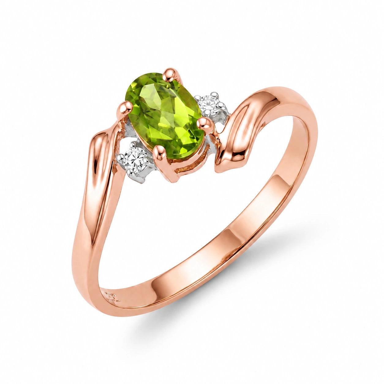 Rose Gold Peridot & Diamond — Annabella