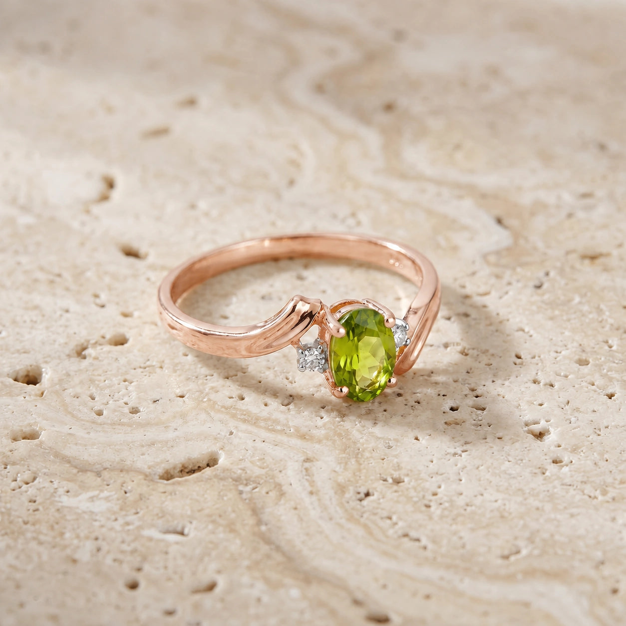 Rose Gold Peridot & Diamond — Annabella