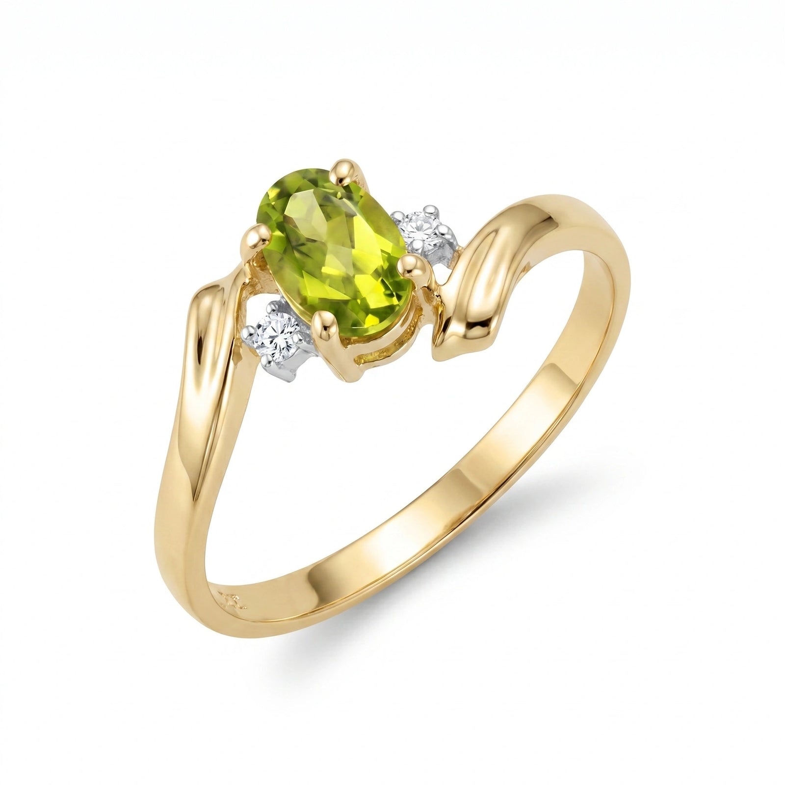Yellow Gold Peridot & Diamond — Annabella