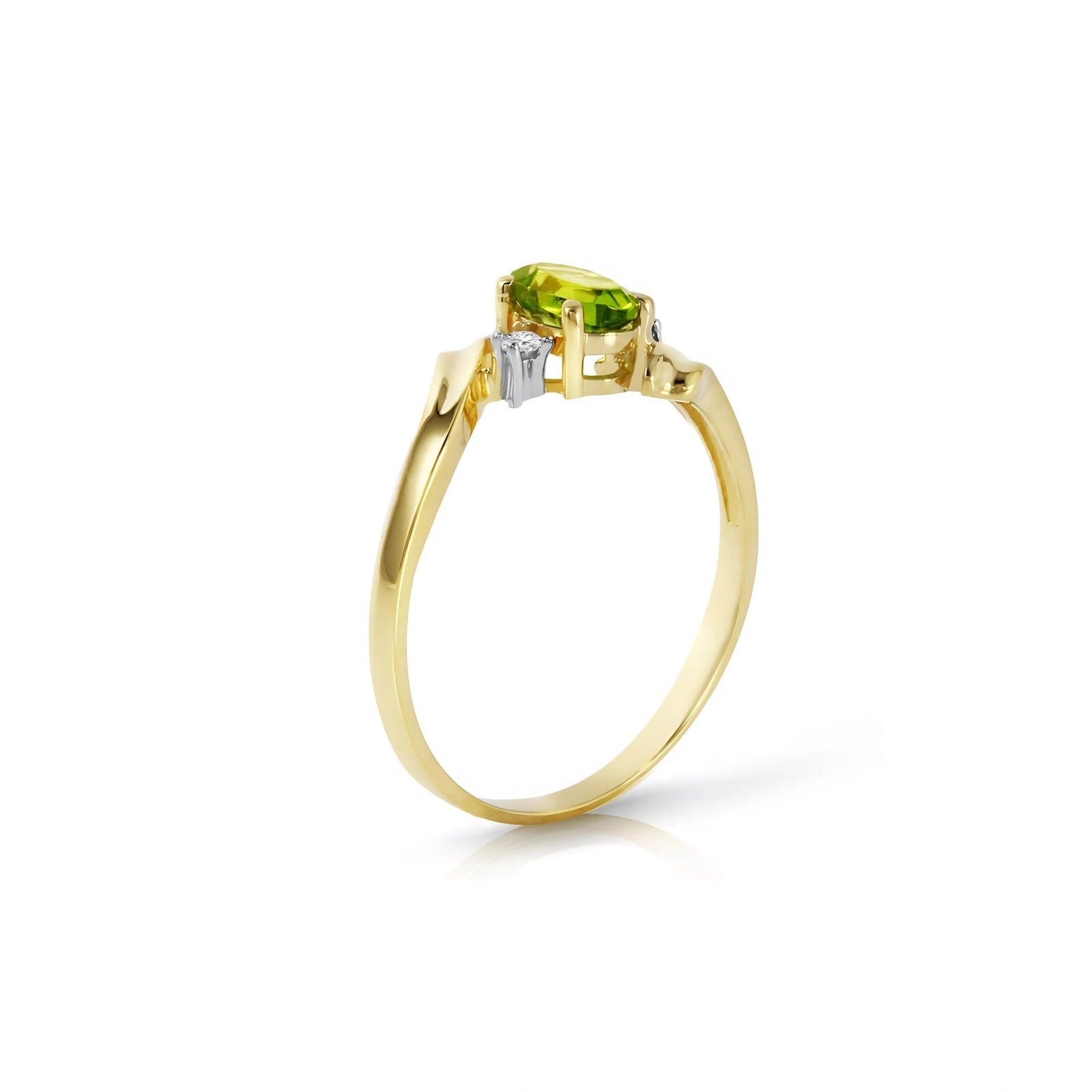 Yellow Gold Peridot & Diamond — Annabella