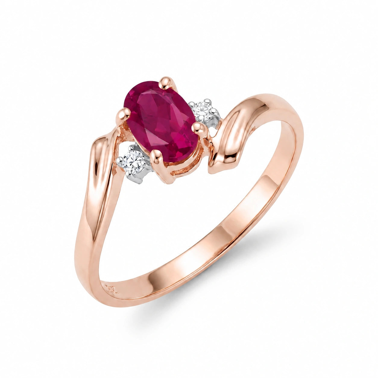 Rose Gold Ruby & Diamond — Annabella