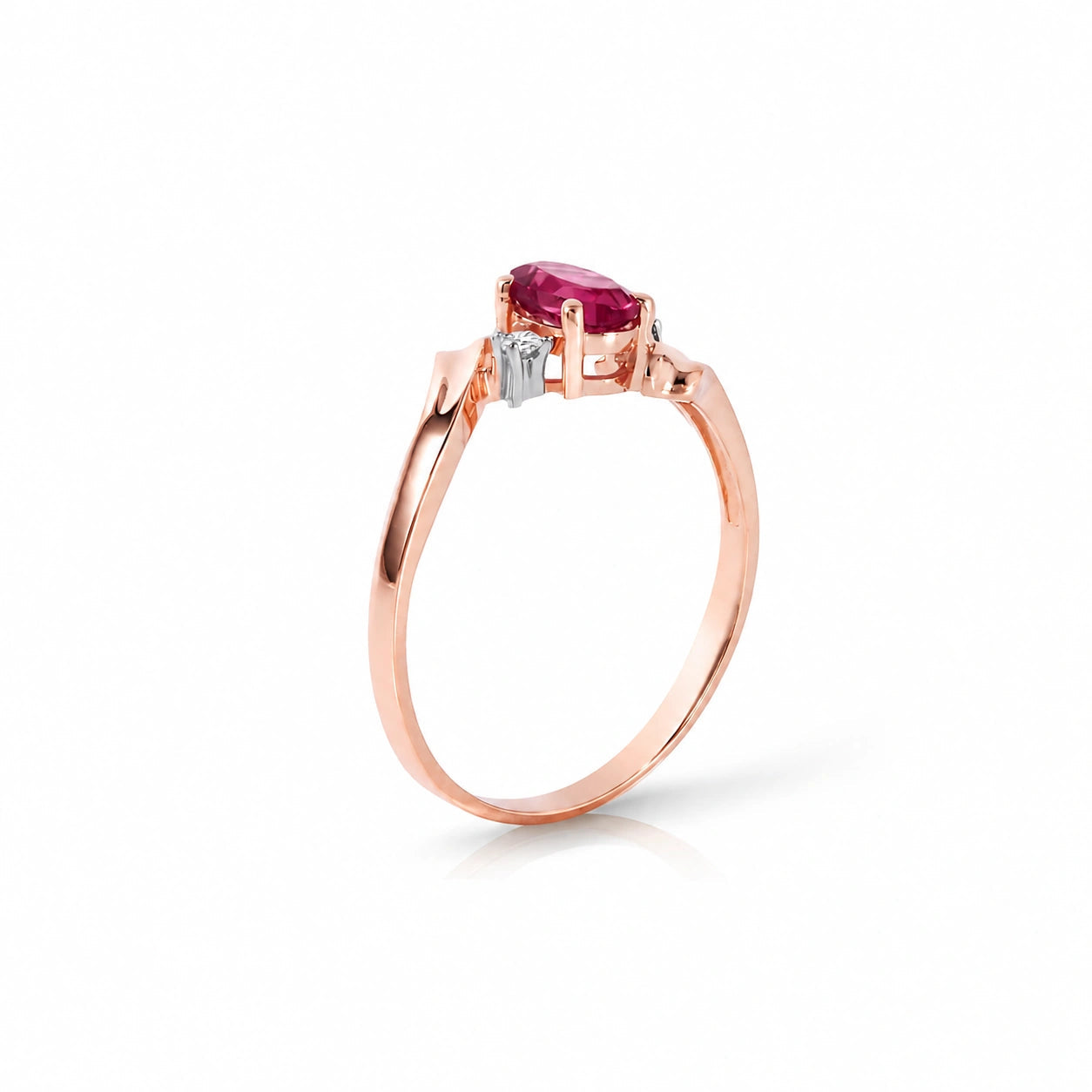 Rose Gold Ruby & Diamond — Annabella