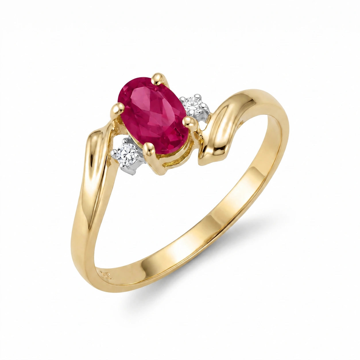 Yellow Gold Ruby & Diamond — Annabella