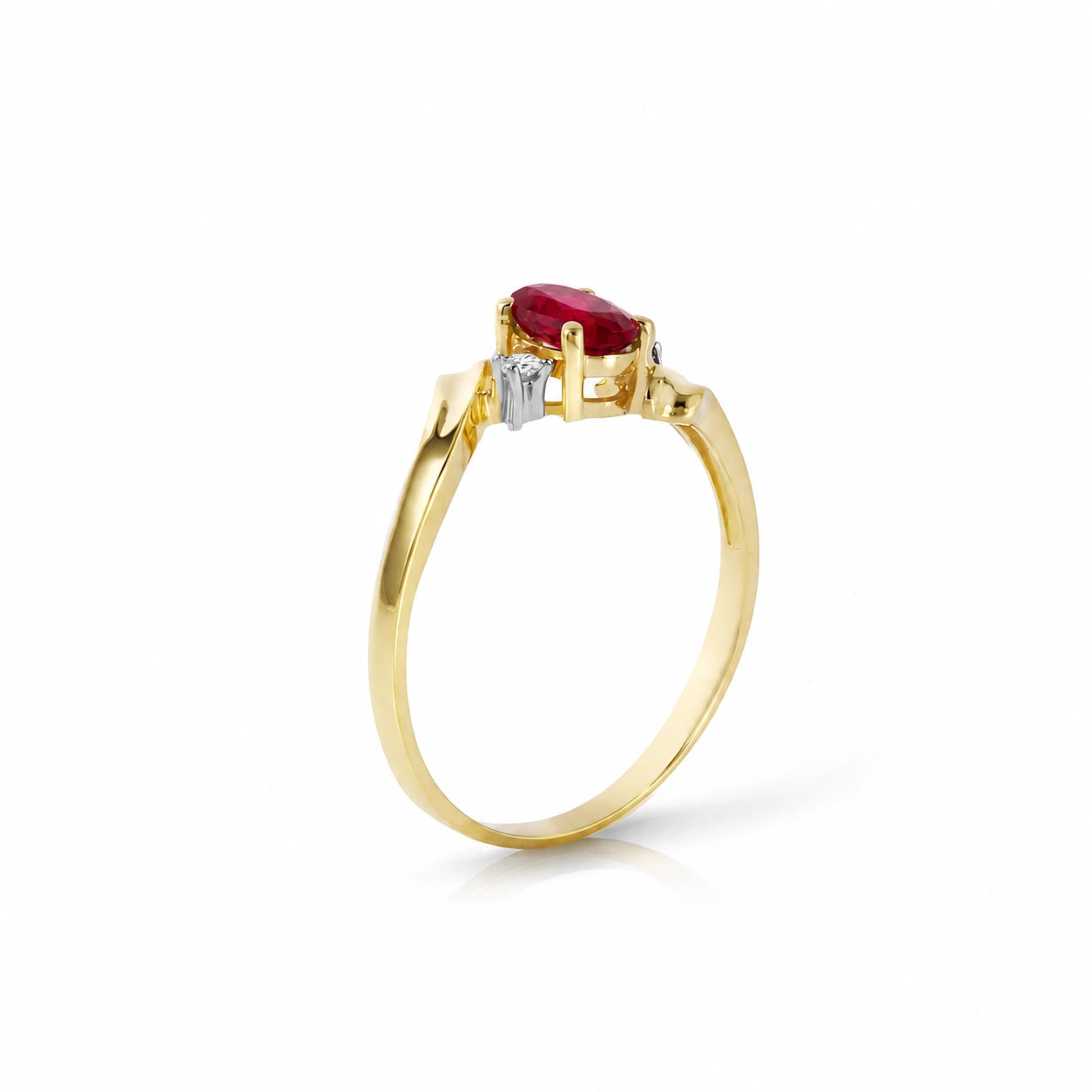Yellow Gold Ruby & Diamond — Annabella