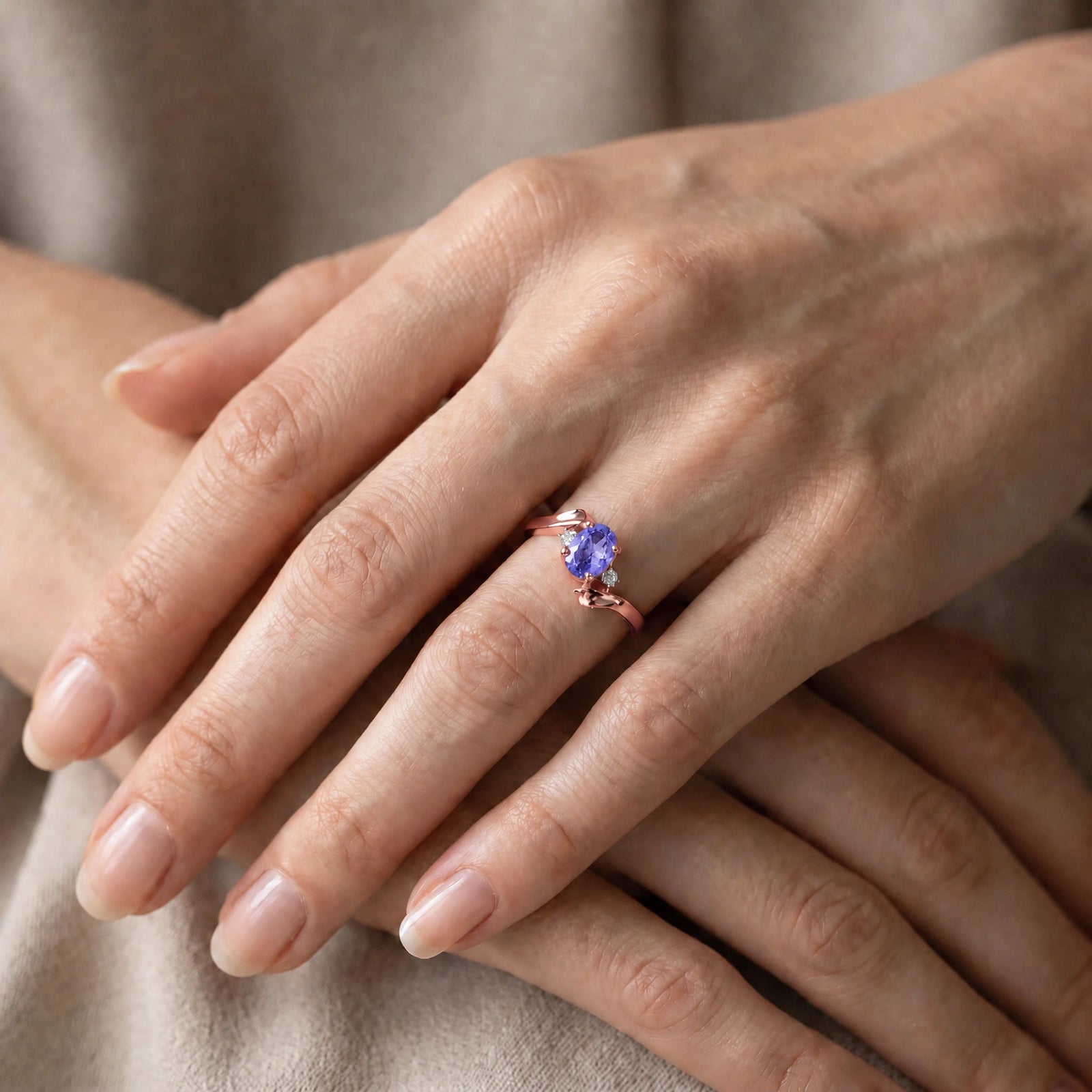Rose Gold Tanzanite & Diamond — Annabella