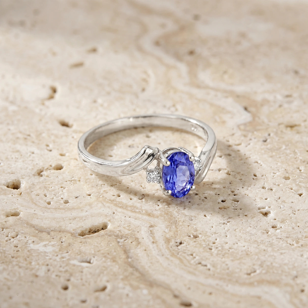 White Gold Tanzanite & Diamond — Annabella