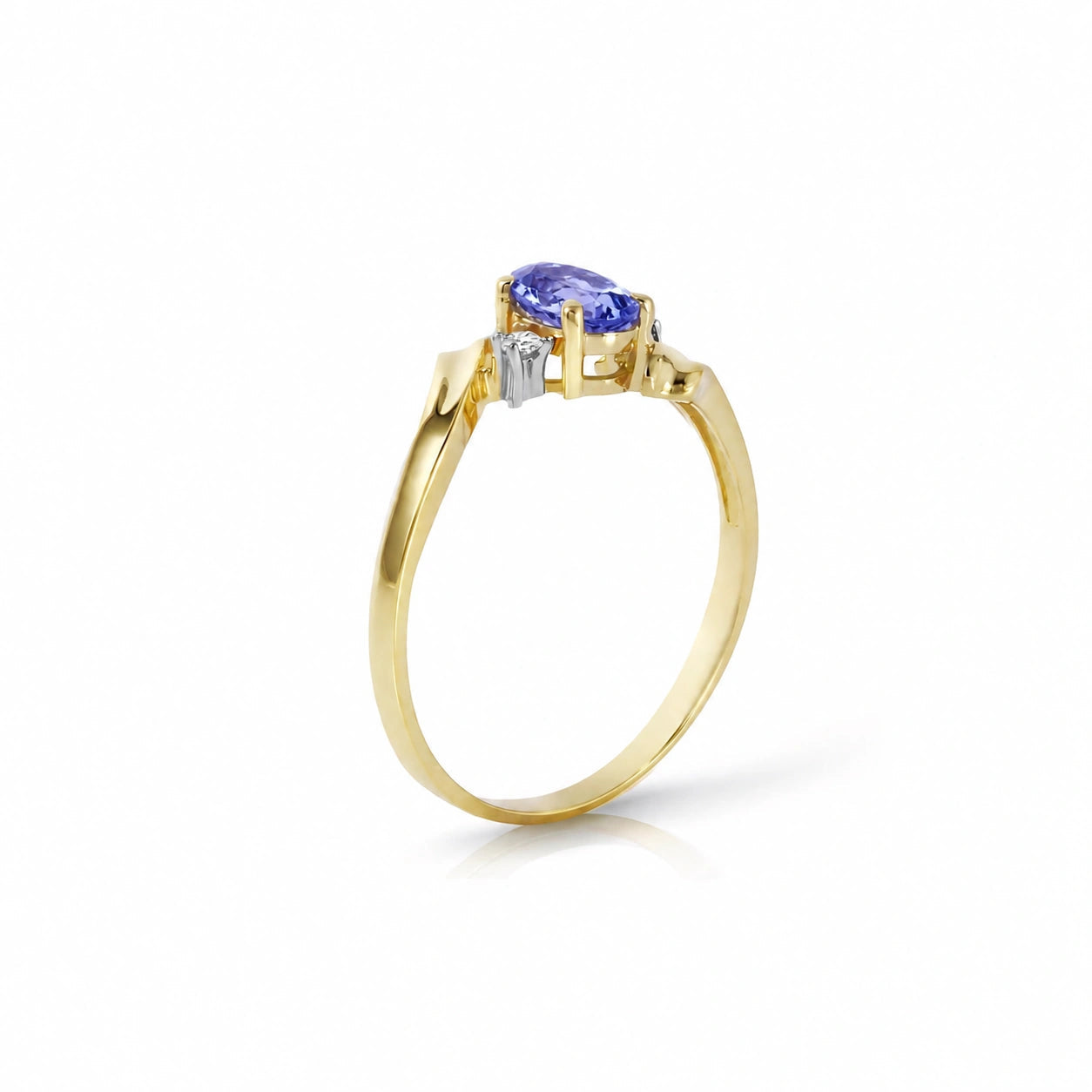 Yellow Gold Tanzanite & Diamond — Annabella