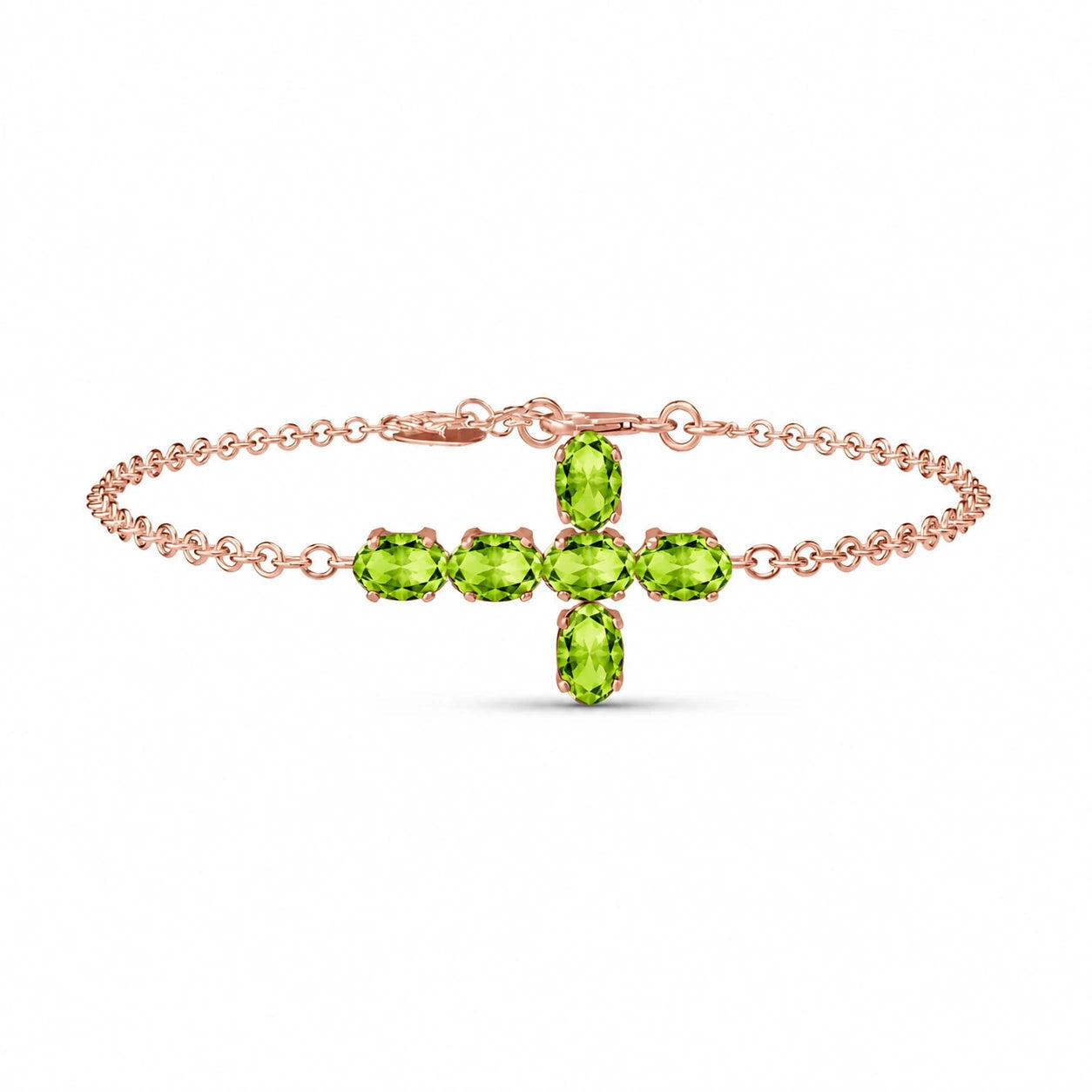 Rose Gold Celeste Bracelet Peridot 10K — Lucrezia