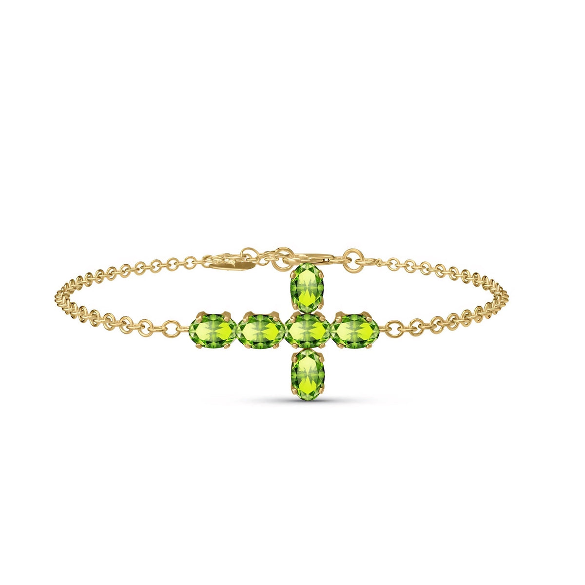 Yellow Gold Celeste Bracelet Peridot 10K — Lucrezia