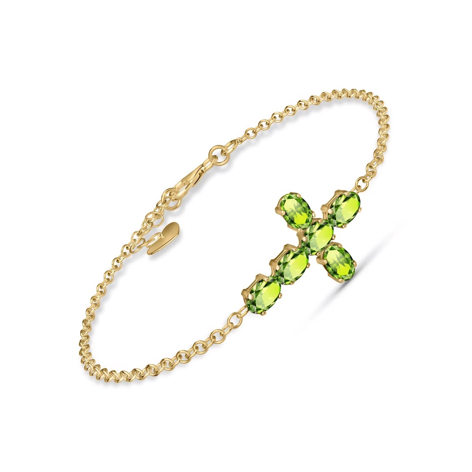 Yellow Gold Celeste Bracelet Peridot 10K — Lucrezia