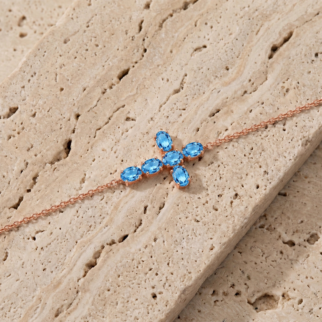 Rose Gold Blue Topaz — Mariailenia